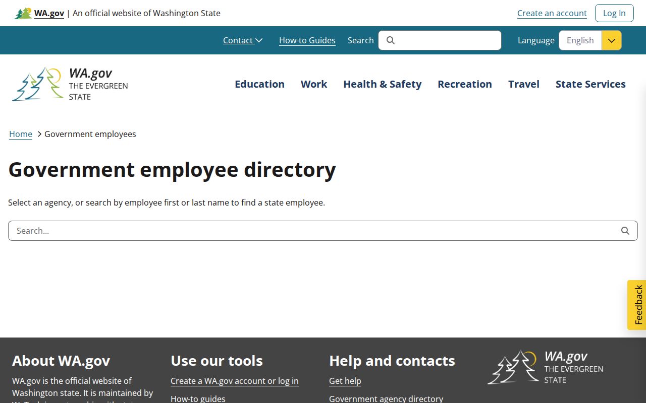 Auburn people directories Washington state employee lookup